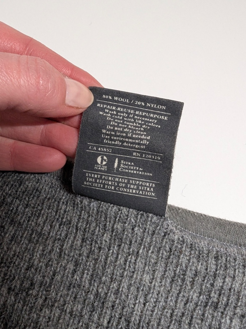 Stanfield Thermal 3/4 Sleeve Top Wool Layer Size Small Grey - Picture 4 of 14